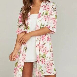 Show Me Your Mumu pink floral robe, OS